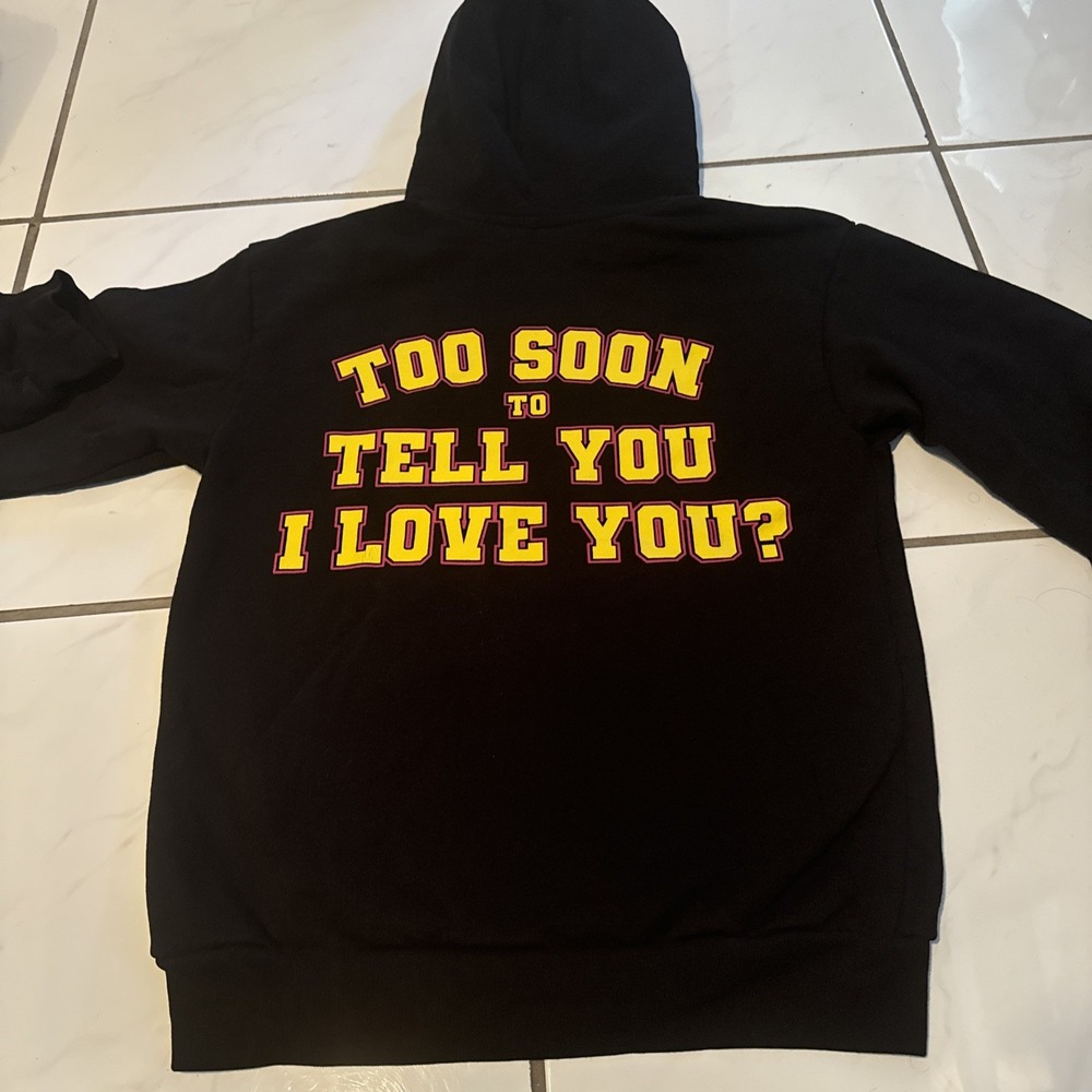 Risk Too Soon To Tell You I Love You Gracie Abrams Hoodie Sweater Sz S 20x26